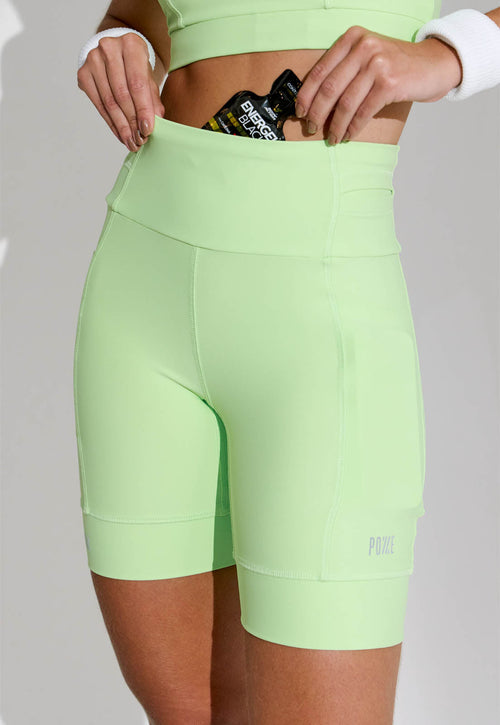 Bermuda running lisa verde matcha multibolsos Aura