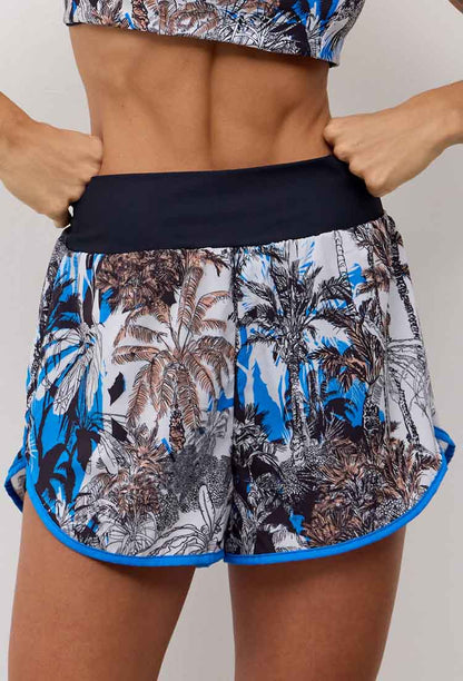 Short duplo estampado com bolso Athena