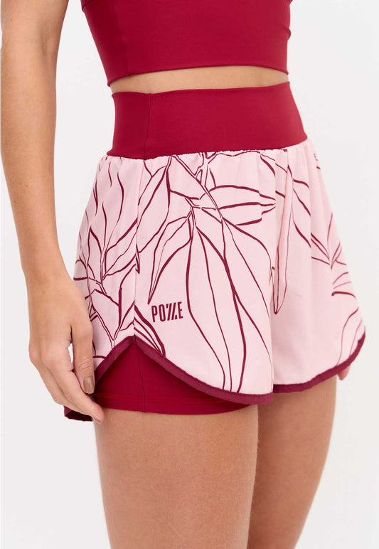 Short duplo estampado com bolso Essence