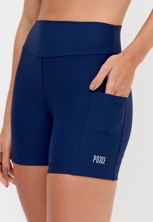 Bermuda lisa marinho com bolsos Acqua