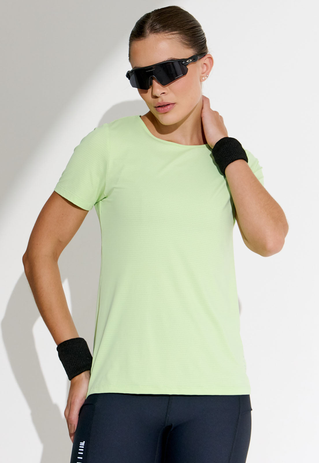 Tshirt running verde matcha Aura