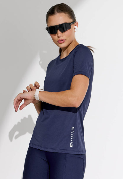 Tshirt running marinho Acqua