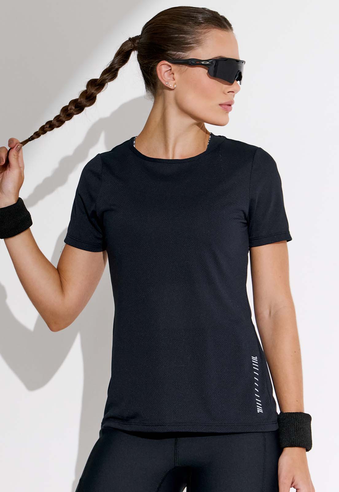 Tshirt running preto Action