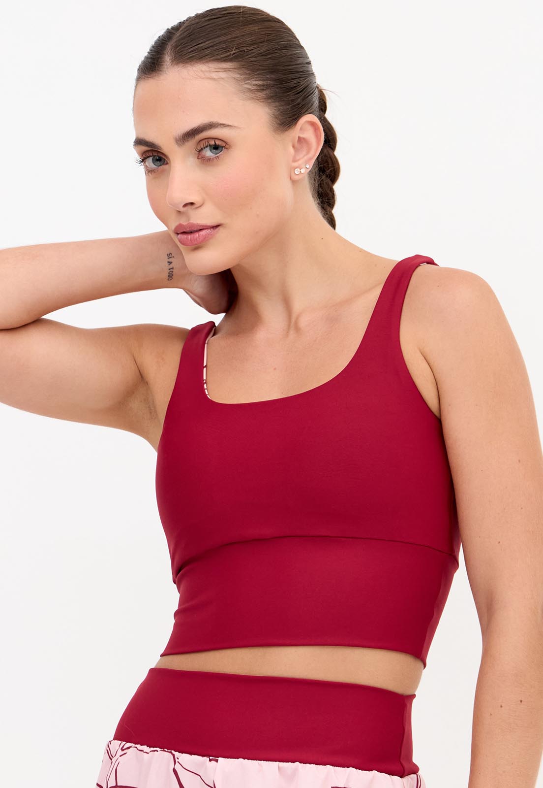 Top longo dupla face com bojo fixo Essence