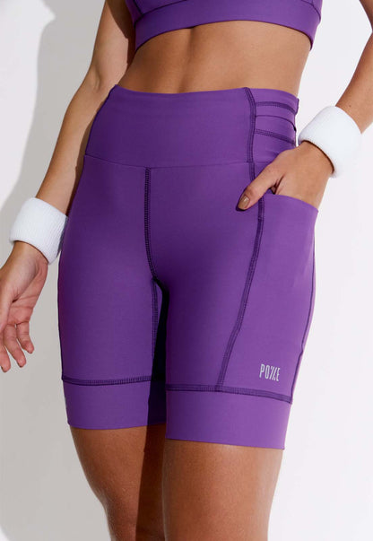 Bermuda running lisa roxo multibolsos Alquimia