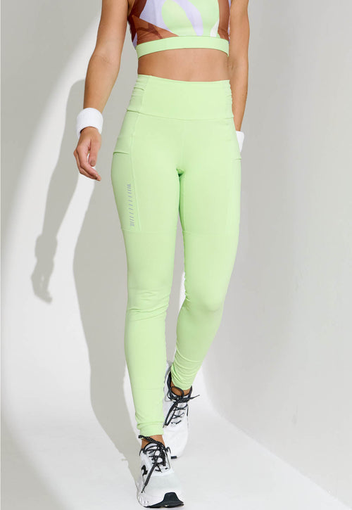 Legging running lisa verde matcha multibolsos Aura