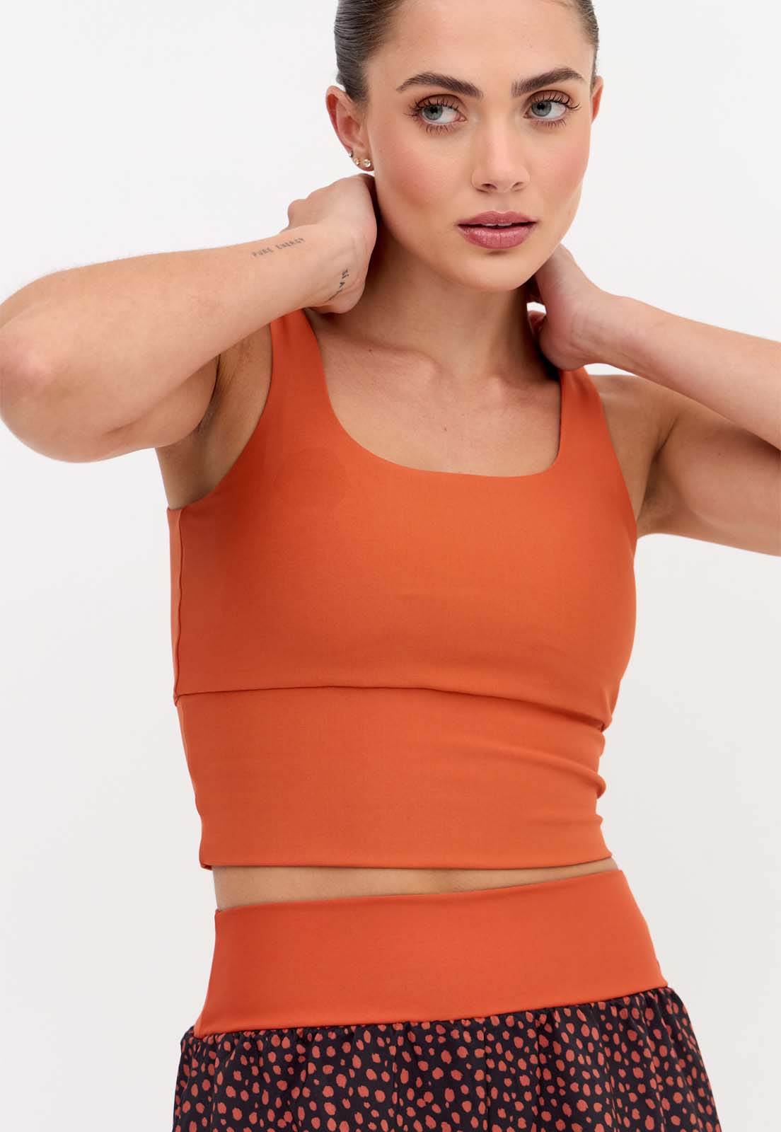 Top longo dupla face com bojo fixo Anoitecer