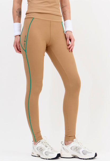 Legging com bolso amêndoa com vivo verde folha Lance