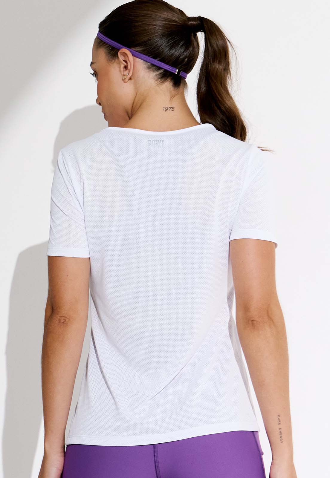 Tshirt running branco Action