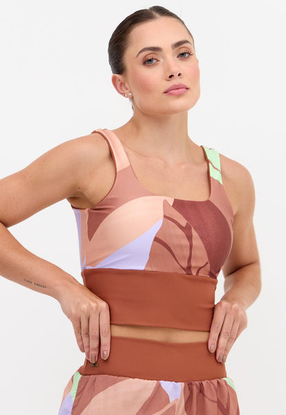 Top longo dupla face com bojo fixo Aura