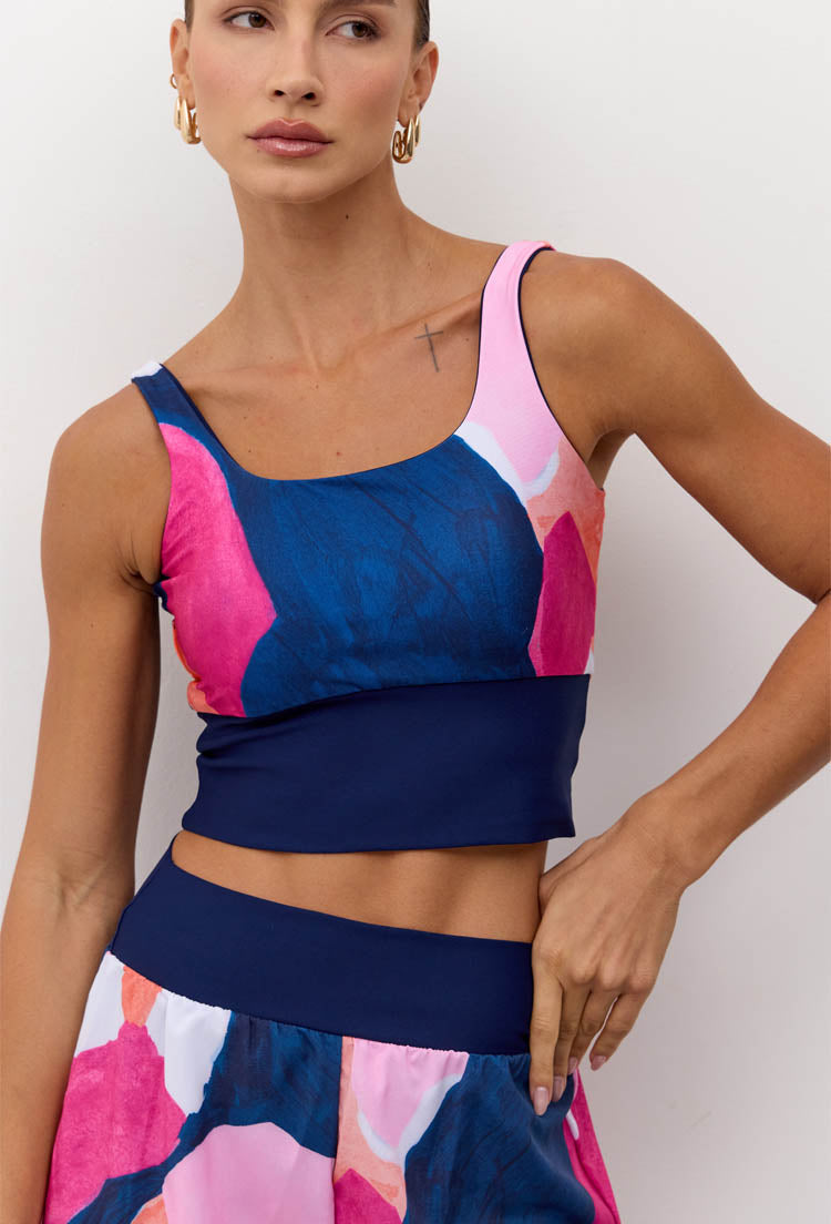 Top longo dupla face Acqua