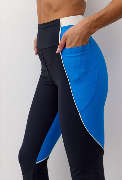 Conjunto Top bicolor+Legging com bolsos bicolor Athena