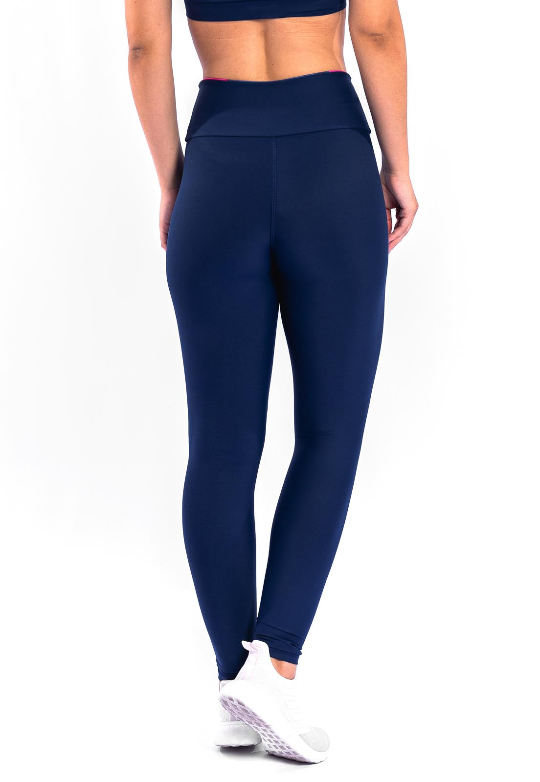 Conjunto Azul Legging lisa+Top Dupla Face Acqua