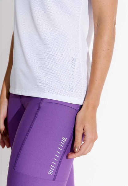 Tshirt running branco Action