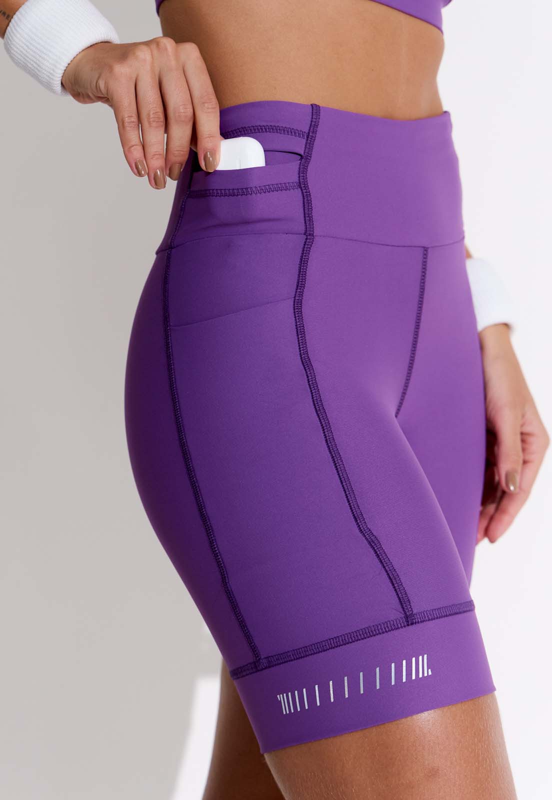 Bermuda running lisa roxo multibolsos Alquimia