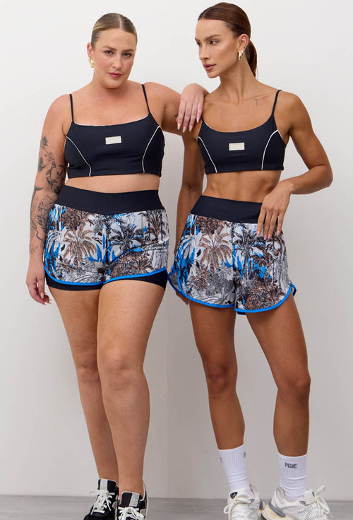 Short duplo estampado com bolso Athena