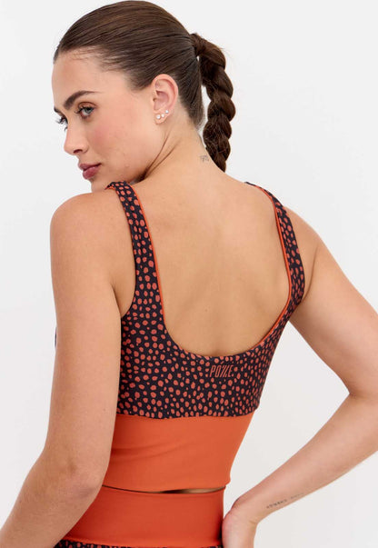 Top longo dupla face com bojo fixo Anoitecer