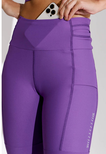 Legging running lisa roxo fusão multibolsos Alquimia