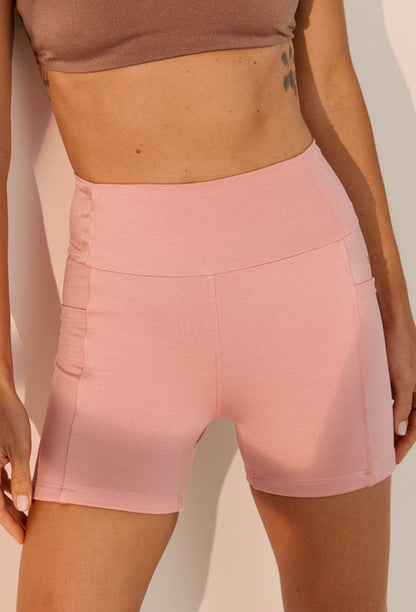 Conjunto Bermuda Rose Shine+Top dupla face Solare