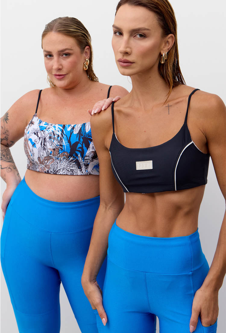 Conjunto Top dupla face+Shorts duplo+Jaqueta corta vento Athena