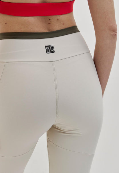 Legging bicolor luna e verde elite com bolsos Voá