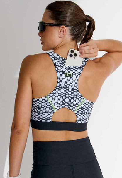 Top Running Dupla Face Estampa Action