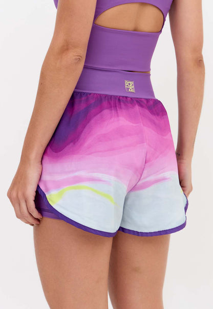 Short duplo estampado com bolso Alquimia