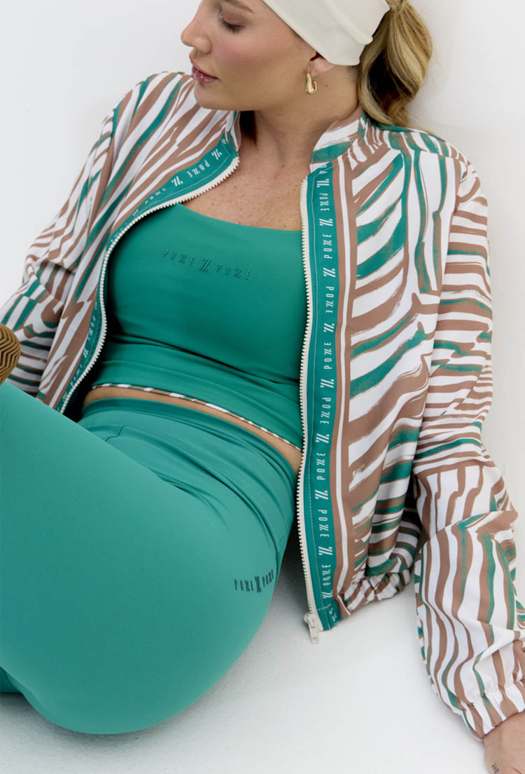 Jaqueta bomber com bolsos estampada Lance