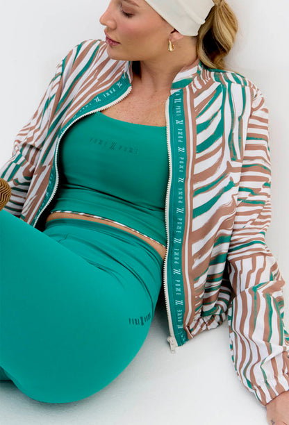 Jaqueta bomber com bolsos estampada Lance