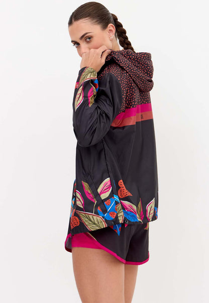 Short duplo estampado com bolso Anoitecer