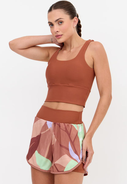 Top longo dupla face com bojo fixo Aura