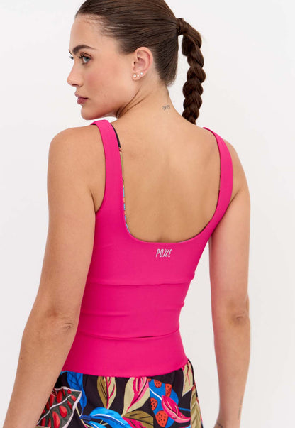 Top longo dupla face com bojo fixo Anoitecer