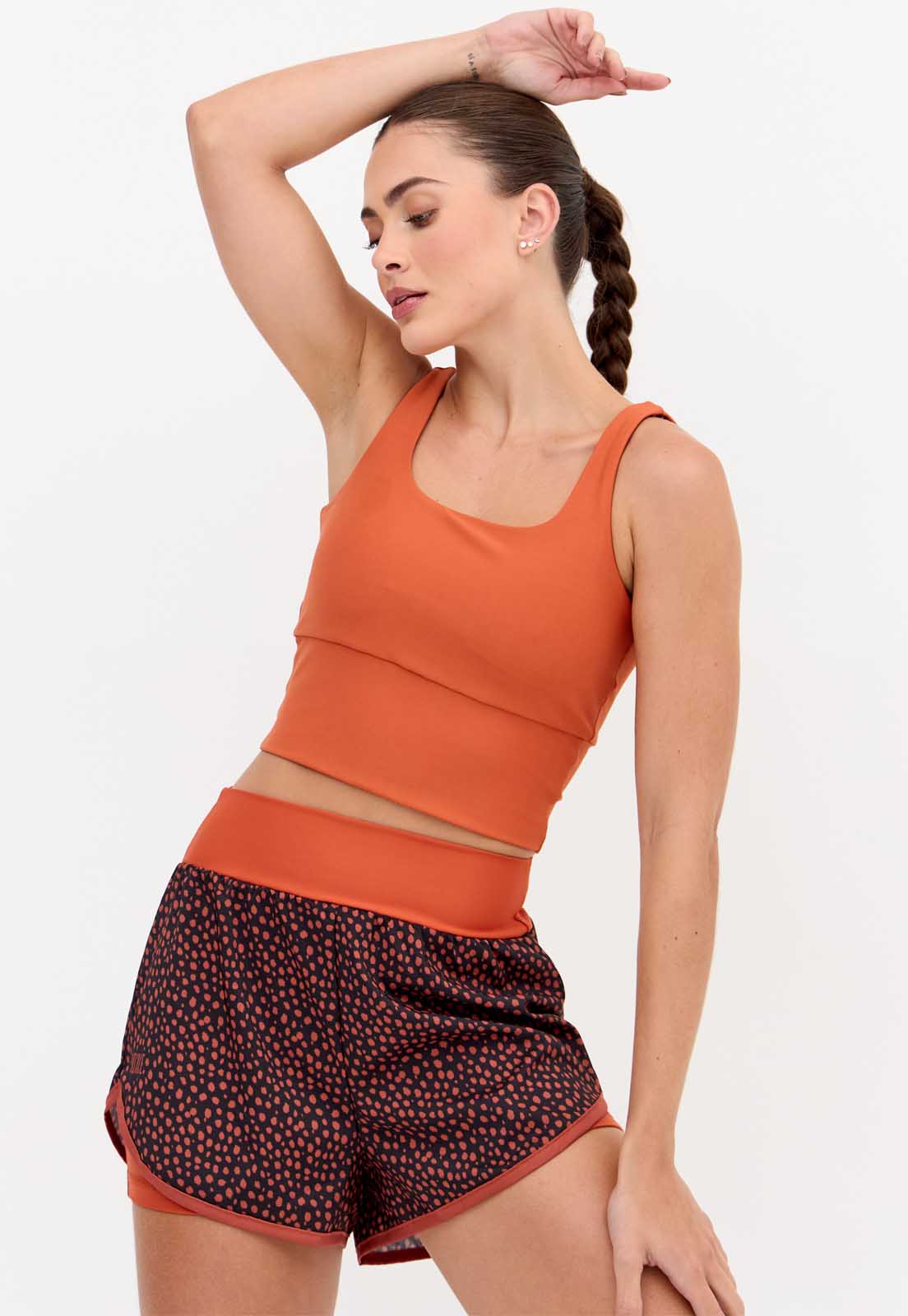 Top longo dupla face com bojo fixo Anoitecer