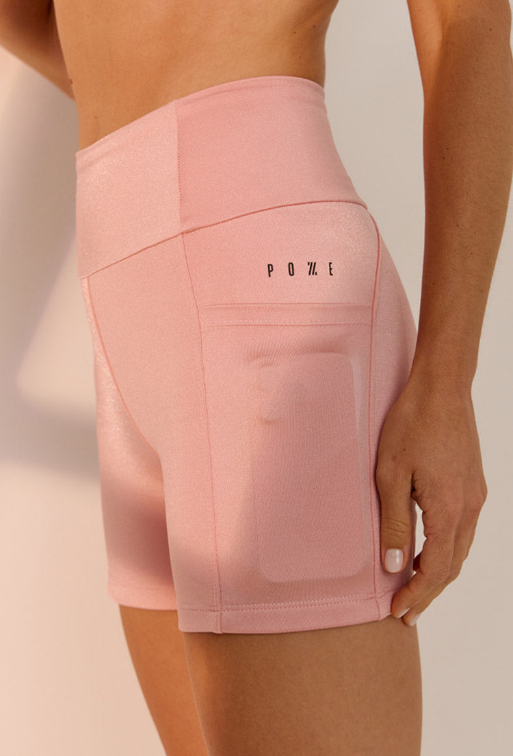 Conjunto Bermuda Rose Shine+Top dupla face Solare