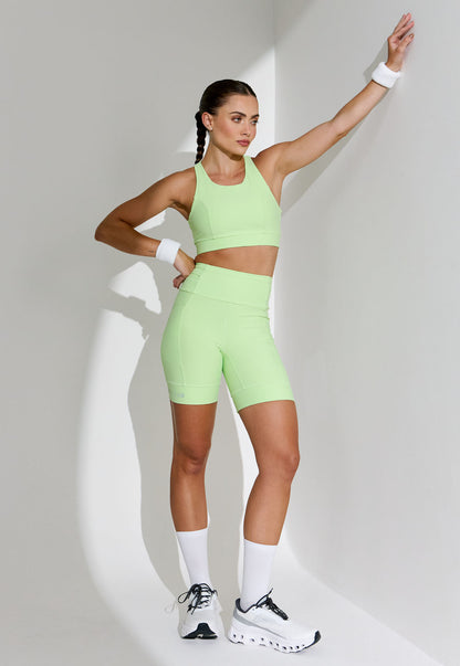 Top running dupla face com bolso estampa Aura