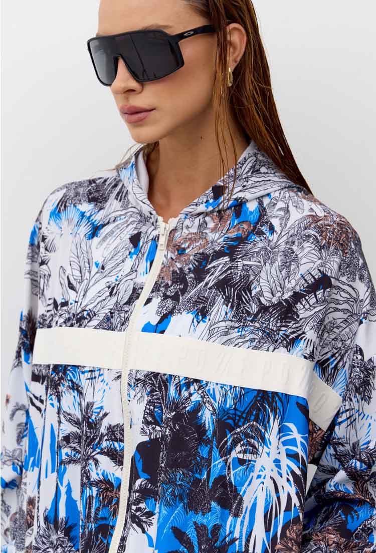 Conjunto Top dupla face+Shorts duplo+Jaqueta corta vento Athena