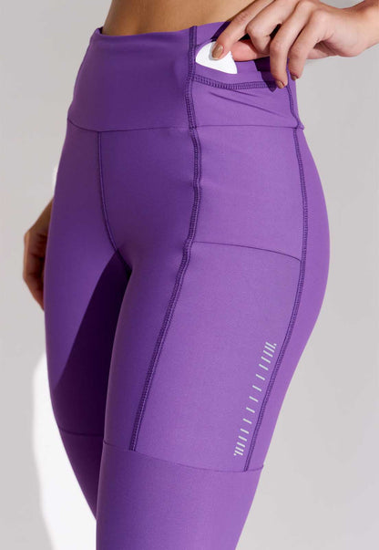 Legging running lisa roxo fusão multibolsos Alquimia