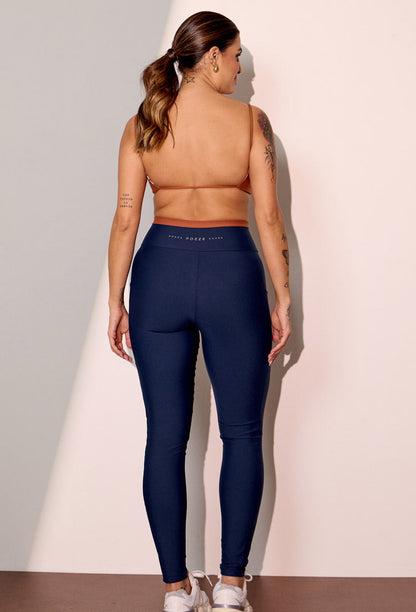 Top alça dupla face marrom e estampado Gaia