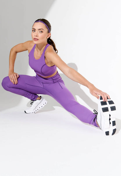 Legging running lisa roxo fusão multibolsos Alquimia