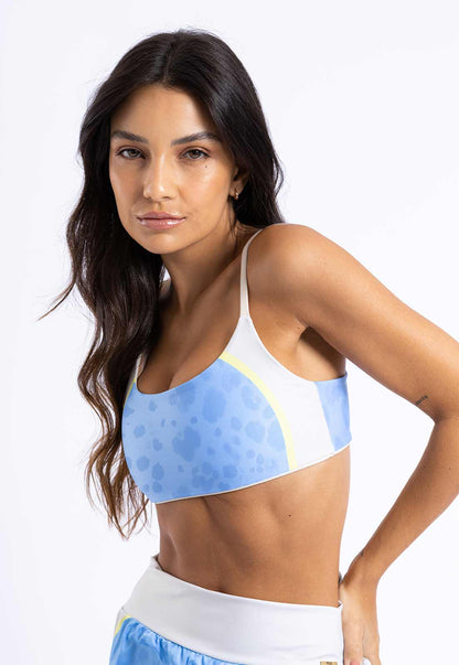 Top faixa dupla face liso Bege Luna Sinergia