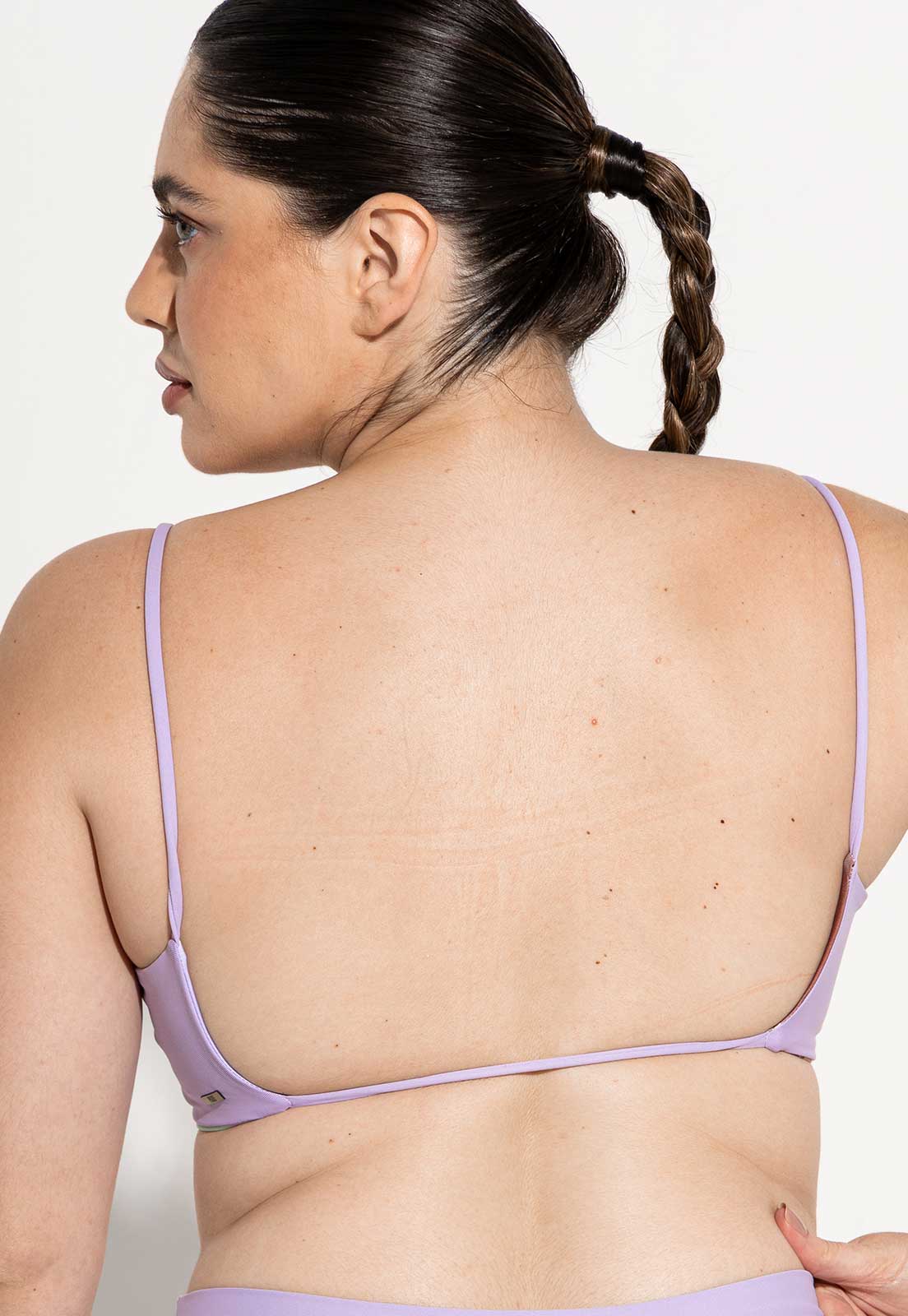 Conjunto Top dupla face+Legging+Jaqueta lavanda Aura