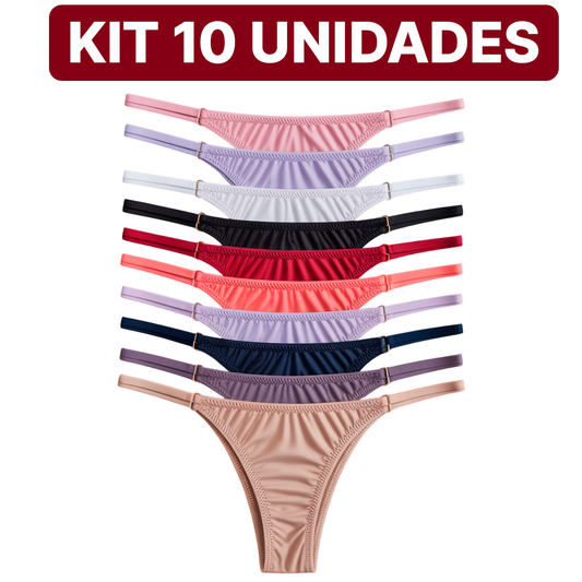 Kit 10 Calcinhas de Microfibra Premium