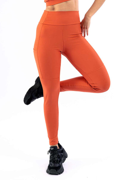 Legging Lisa Bronze com Recortes e Bolsos Anoitecer