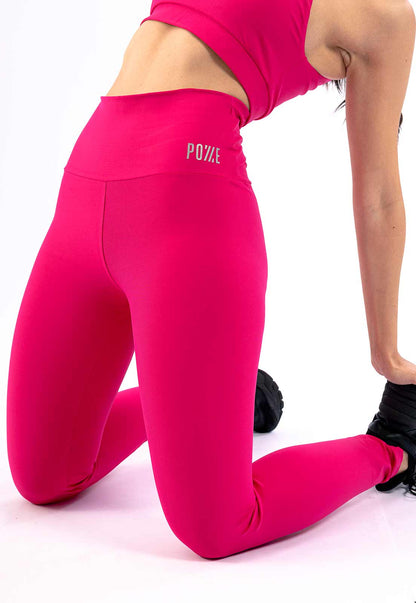 Legging com bolso cós traseiro lisa rosa anoitecer