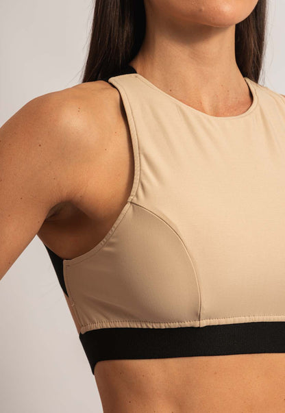 Conjunto Top dupla face+Legging bicolor+Jaqueta corta vento Magnetic