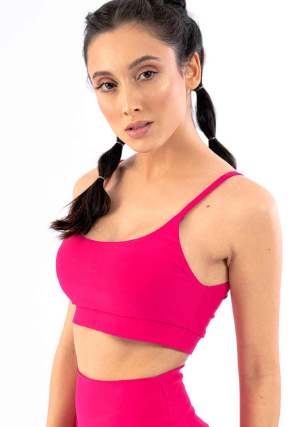 Top dupla face liso rosa anoitecer