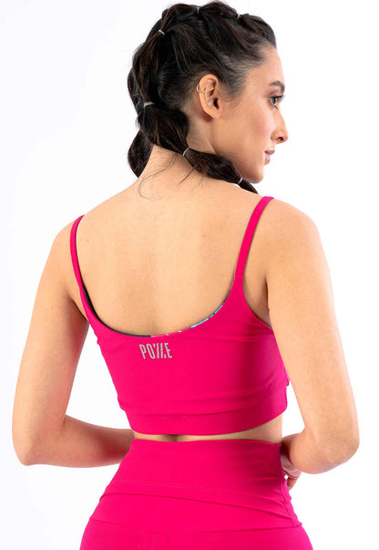 Top dupla face liso rosa anoitecer