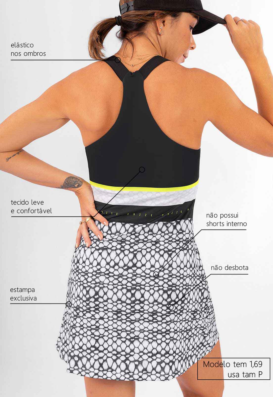 Vestido estampa Action