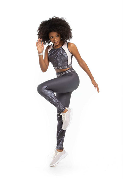 Calça Legging Dark Folhagem