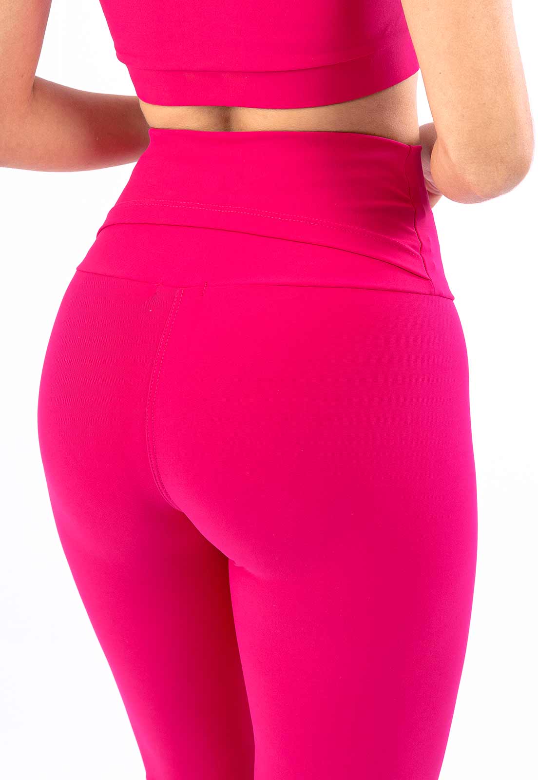 Legging com bolso cós traseiro lisa rosa anoitecer